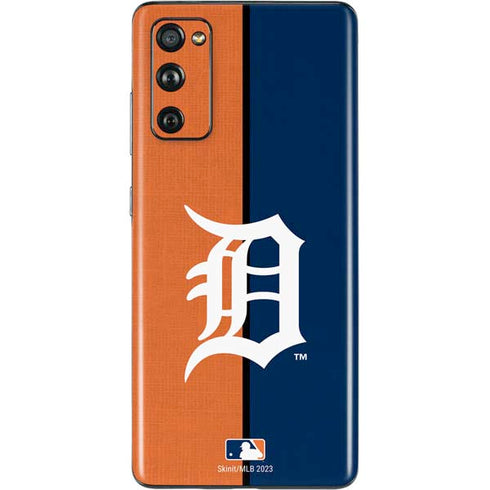 MLB Detroit Tigers Split Galaxy S20 Fan Edition Skin