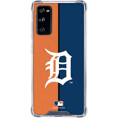 MLB Detroit Tigers Split Galaxy S20 FE Clear Case