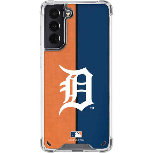 MLB Detroit Tigers Split Galaxy S21 5G Clear Case