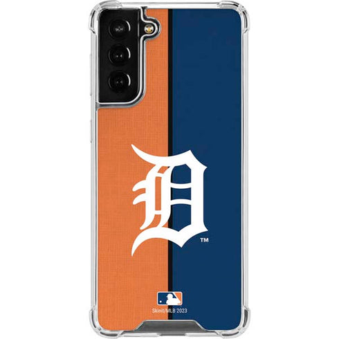 MLB Detroit Tigers Split Galaxy S21 FE Clear Case