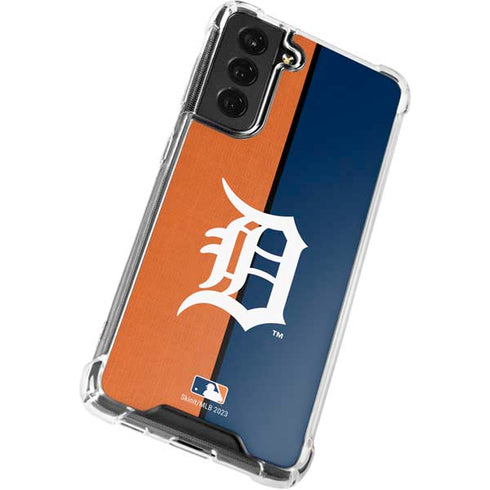 MLB Detroit Tigers Split Galaxy S21 FE Clear Case