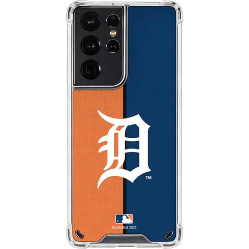 MLB Detroit Tigers Split Galaxy S21 Ultra 5G Clear Case