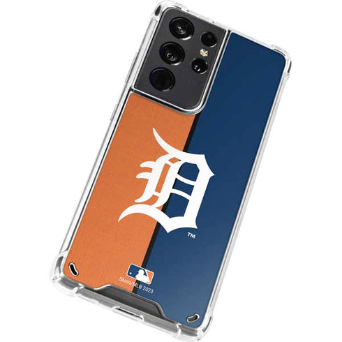 MLB Detroit Tigers Split Galaxy S21 Ultra 5G Clear Case