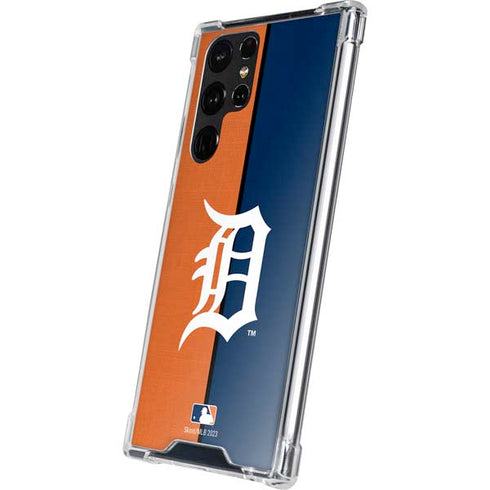 MLB Detroit Tigers Split Galaxy S22 Ultra Clear Case