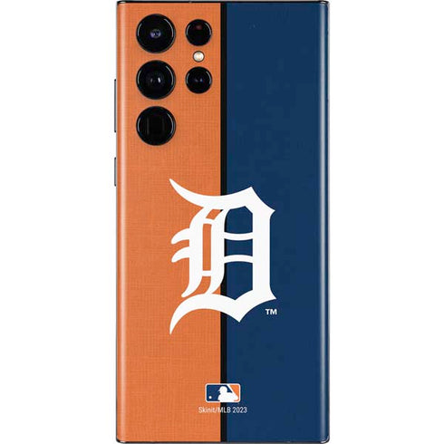 MLB Detroit Tigers Split Galaxy S22 Ultra Skin