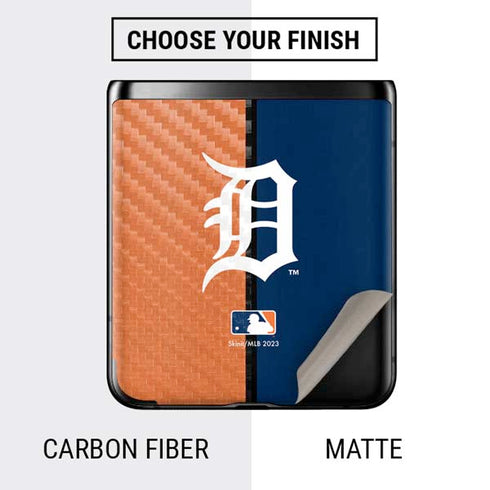 MLB Detroit Tigers Split Galaxy Z Flip Skin