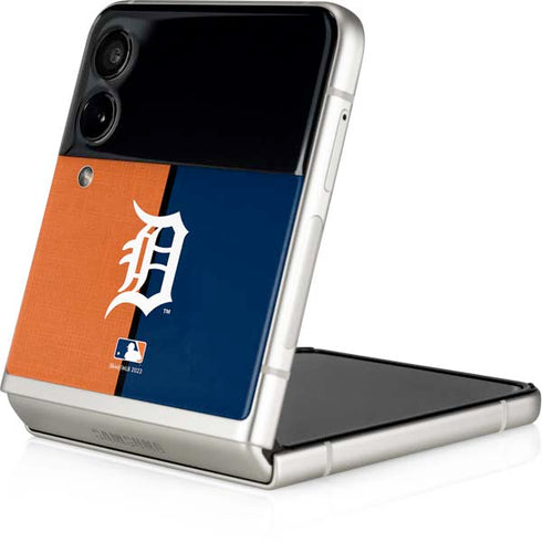MLB Detroit Tigers Split Galaxy Z Flip3 5G Skin