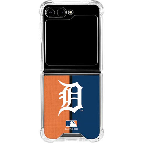MLB Detroit Tigers Split Galaxy Z Flip5 5G Clear Case