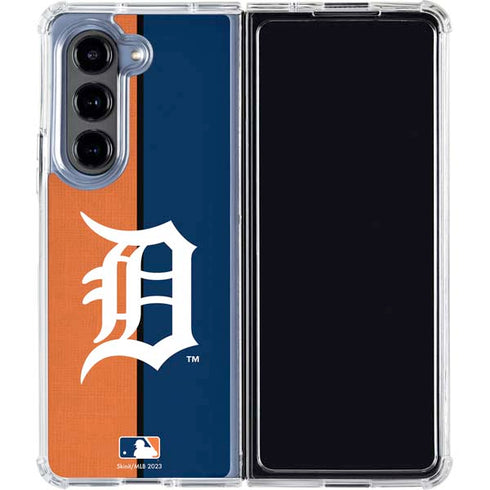 MLB Detroit Tigers Split Galaxy Z Fold5 5G Clear Case