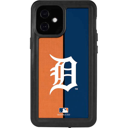 MLB Detroit Tigers Split iPhone 12 Mini Waterproof Case