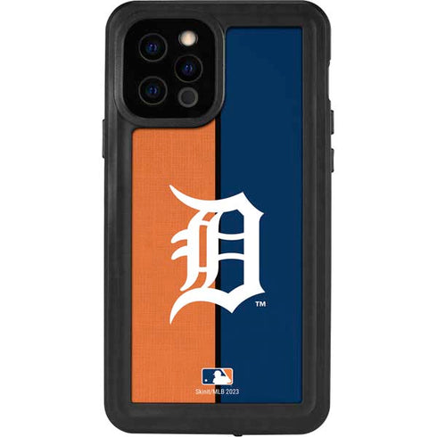 MLB Detroit Tigers Split iPhone 12 Pro Waterproof Case