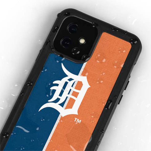 MLB Detroit Tigers Split iPhone 12 Waterproof Case