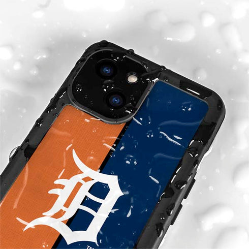 MLB Detroit Tigers Split iPhone 13 Mini Waterproof Case
