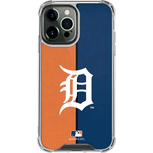 MLB Detroit Tigers Split iPhone 13 Pro Max Clear Case
