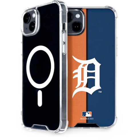 MLB Detroit Tigers Split iPhone 15 Plus MagSafe Case