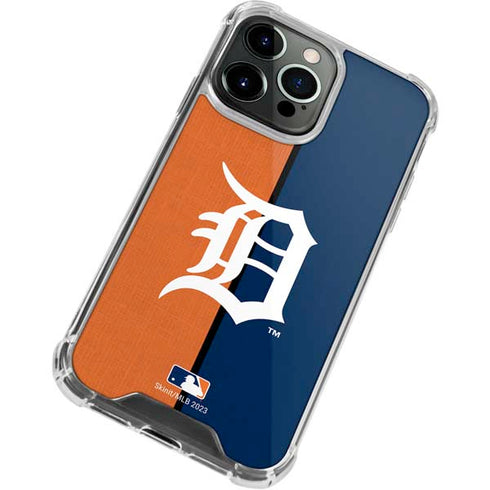 MLB Detroit Tigers Split iPhone 15 Pro Clear Case