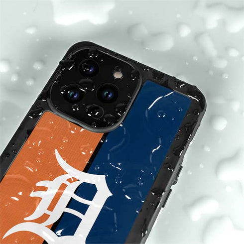 MLB Detroit Tigers Split iPhone 14 Pro Max Waterproof Case