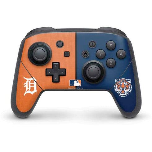 MLB Detroit Tigers Split Nintendo Switch Pro Controller Skin