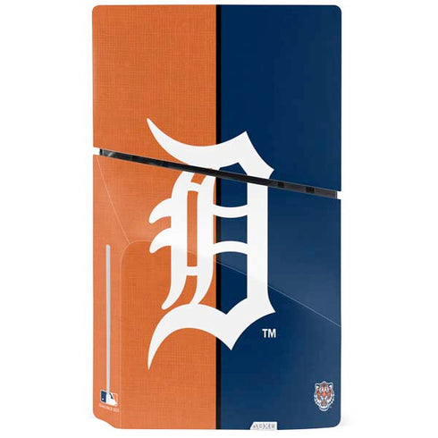 MLB Detroit Tigers Split PS5 Slim Disk Console Skin