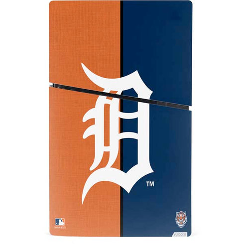 MLB Detroit Tigers Split PS5 Slim Digital Edition Bundle Skin