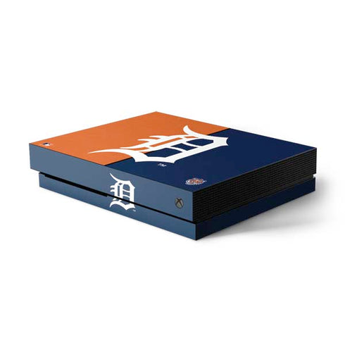 MLB Detroit Tigers Split Xbox One X Console Skin