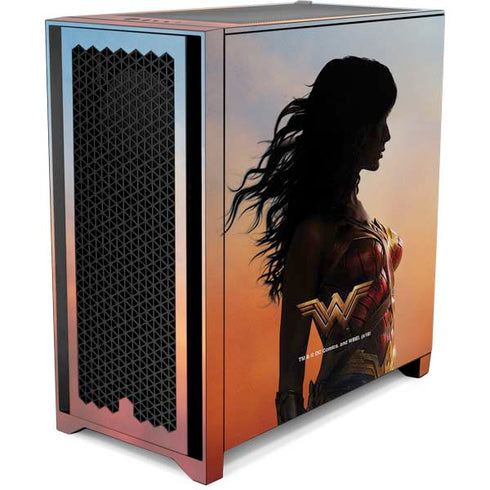 DC Comics Wonder Woman Movie Poster Stance Pose Corsair 4000D Tempered Glass Mid-Tower ATX Case Skin