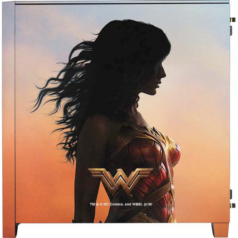 DC Comics Wonder Woman Movie Poster Stance Pose Corsair 4000D Tempered Glass Mid-Tower ATX Case Skin