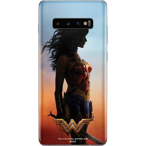 DC Comics Wonder Woman Movie Poster Stance Pose Galaxy S10 Plus Skin