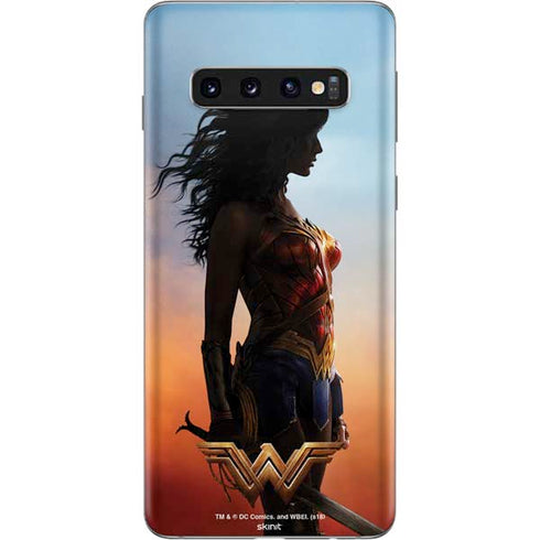 DC Comics Wonder Woman Movie Poster Stance Pose Galaxy S10 Skin