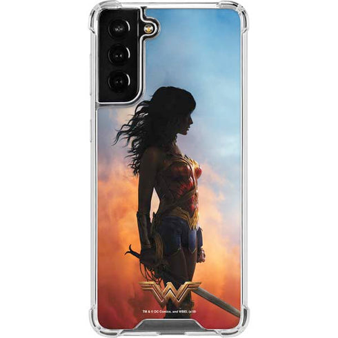 DC Comics Wonder Woman Movie Poster Stance Pose Galaxy S21 FE Clear Case