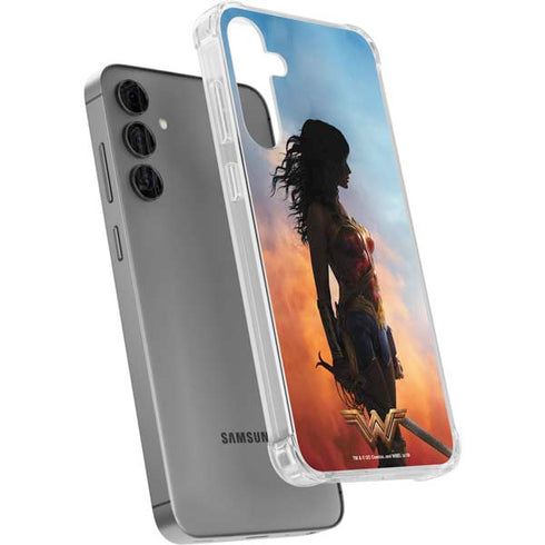 DC Comics Wonder Woman Movie Poster Stance Pose Galaxy S24 Plus Clear Case