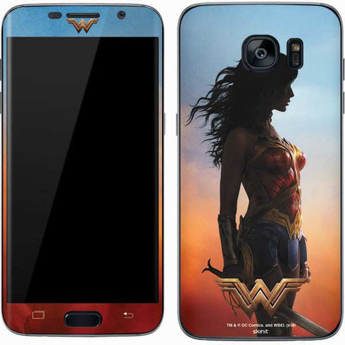 DC Comics Wonder Woman Movie Poster Stance Pose Galaxy S7 Skin