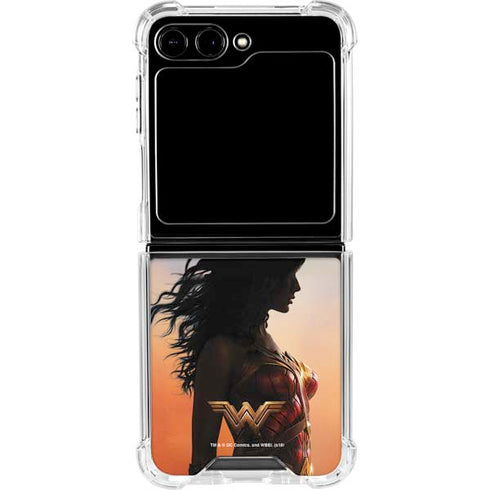 DC Comics Wonder Woman Movie Poster Stance Pose Galaxy Z Flip5 5G Clear Case