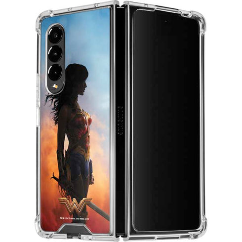 DC Comics Wonder Woman Movie Poster Stance Pose Galaxy Z Fold4 5G Clear Case