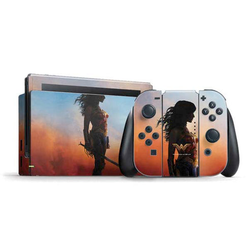 DC Comics Wonder Woman Movie Poster Stance Pose Nintendo Switch Bundle Skin