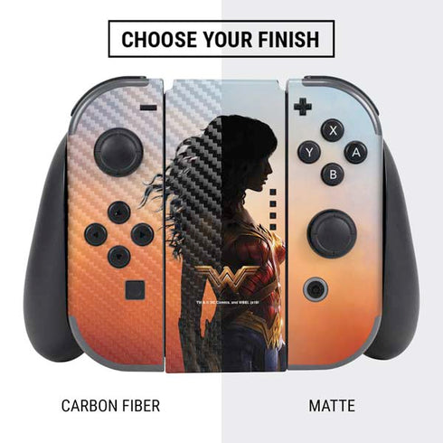 DC Comics Wonder Woman Movie Poster Stance Pose Nintendo Switch Bundle Skin
