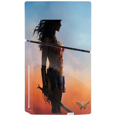 DC Comics Wonder Woman Movie Poster Stance Pose PS5 Slim Disk Bundle Skin