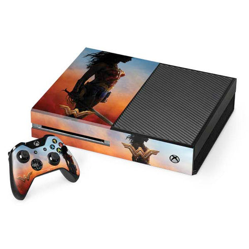 DC Comics Wonder Woman Movie Poster Stance Pose Xbox One Console and Controller Bundle Skin