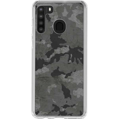 Digital Camo Galaxy A21 Clear Case