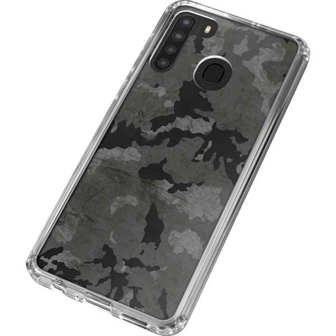 Digital Camo Galaxy A21 Clear Case