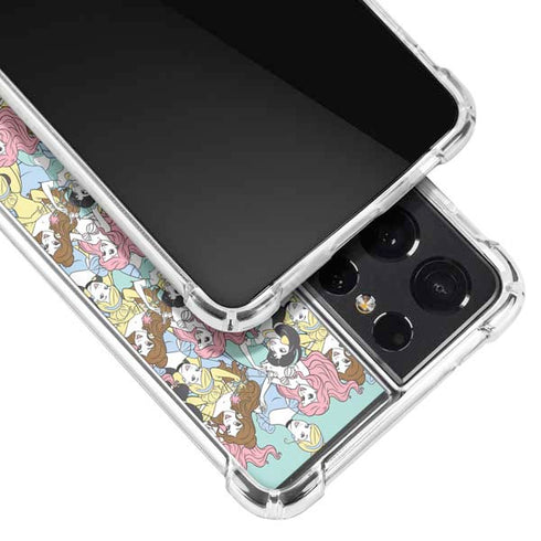 Disney Princess Disney Princesses Pattern Galaxy S21 Ultra 5G Clear Case