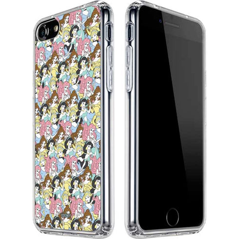 Disney Princess Disney Princesses Pattern iPhone SE (2nd & 3rd Gen) Clear Case
