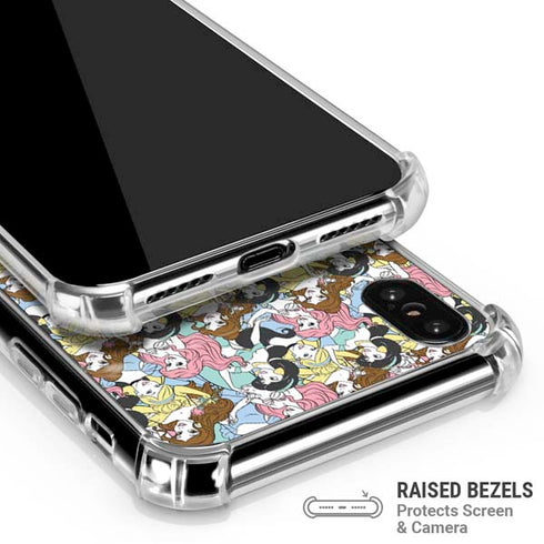 Disney Princess Disney Princesses Pattern iPhone XS Max Clear Case