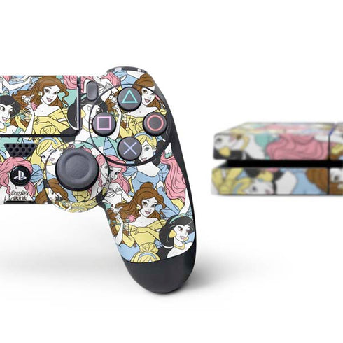 Disney Princess Disney Princesses Pattern PS4 Console and Controller Bundle Skin