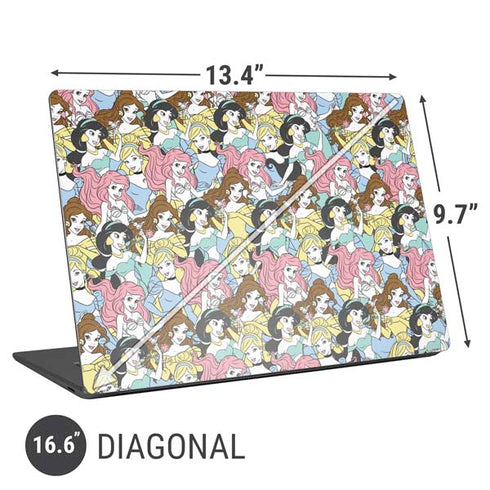 Disney Princess Disney Princesses Pattern Universal Laptop 16.6in (13.4 x 9.7in) Skin