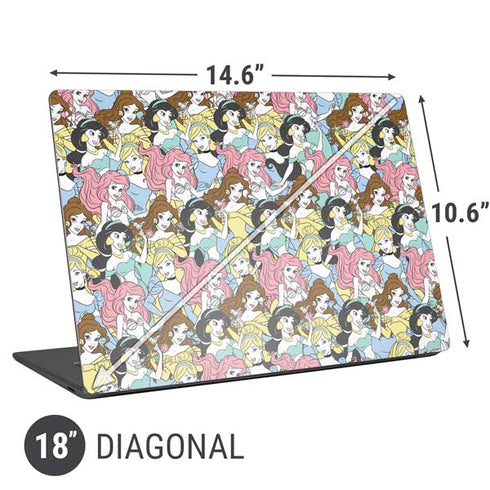 Disney Princess Disney Princesses Pattern Universal Laptop 18in (14.6 x 10.6in) Skin