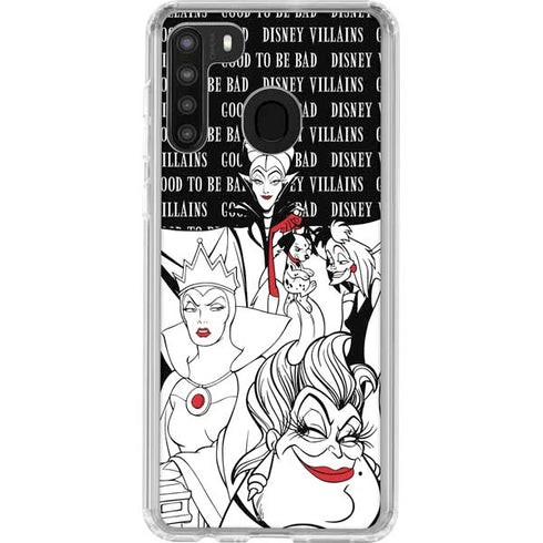 Disney Villains Characters Art Galaxy A21 Clear Case