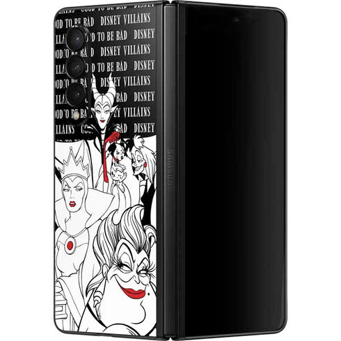 Disney Villains Characters Art Galaxy Z Fold3 5G Skin