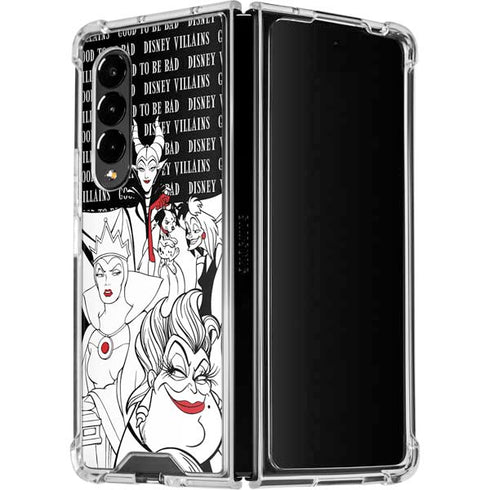 Disney Villains Characters Art Galaxy Z Fold4 5G Clear Case