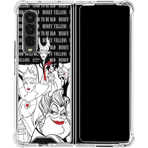 Disney Villains Characters Art Galaxy Z Fold4 5G Clear Case